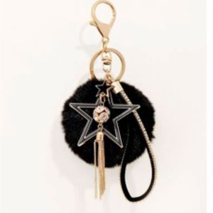 Star Pom Pom Keychain